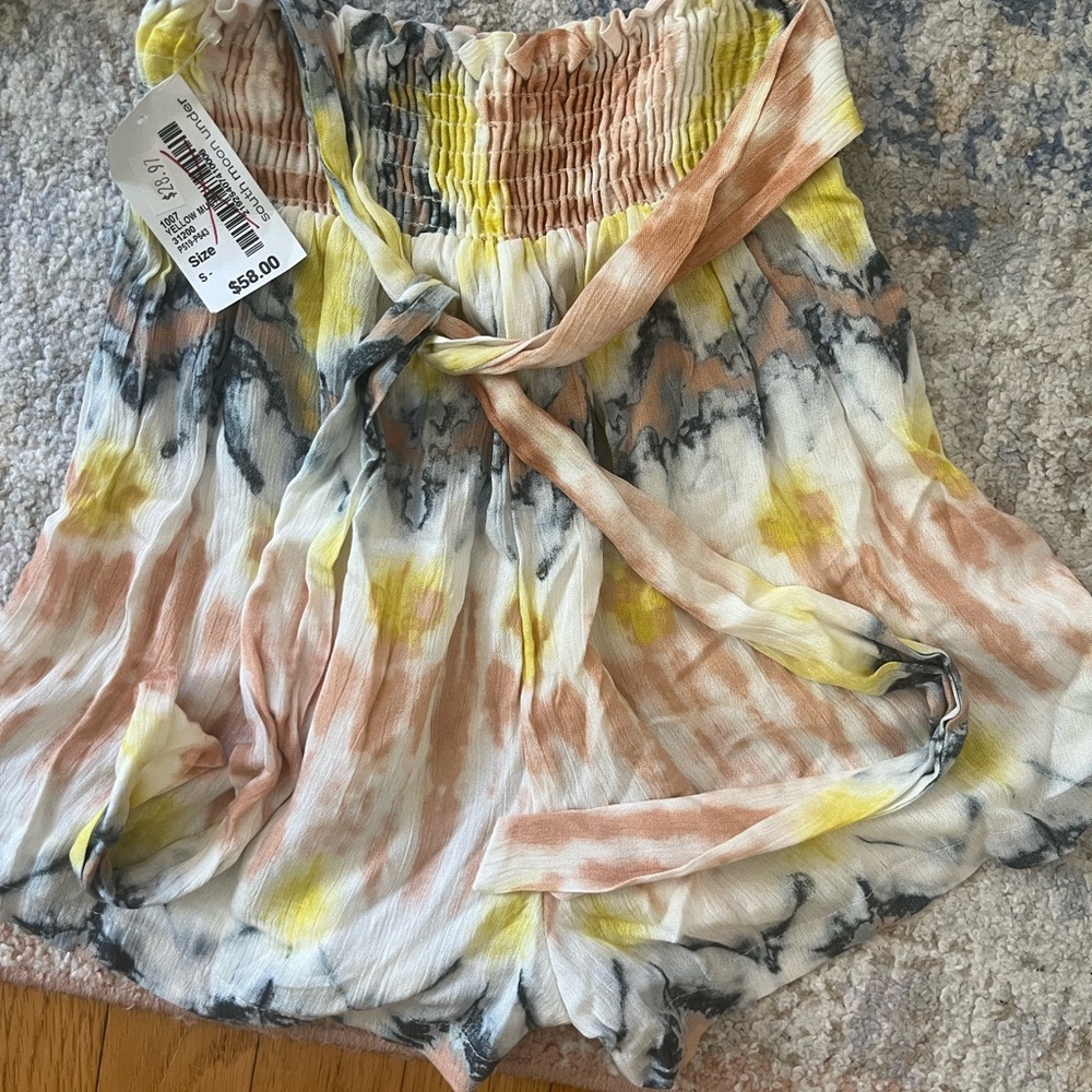 Tie-Dye Smocked Waist Shorts